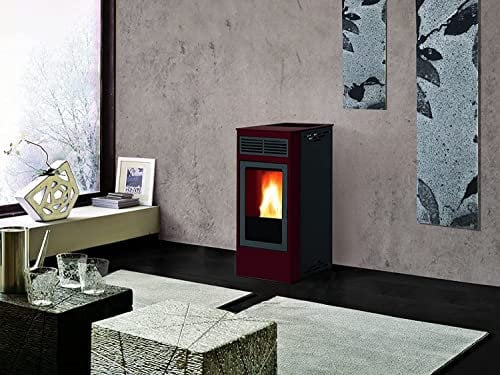 Stufa a pellet modello YULIA di ITALIANA CAMINI 6,9 KW (GRIGIO CHIARO)