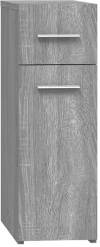vidaXL Apothekerschrank Lagerschrank Kommode Beistellschrank Mehrzweckschrank Standschrank Schrank Grau Sonoma 20x45,5x60cm Holzwerkstoff