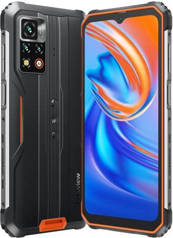 Blackview BV9200 Rugged Smartphone, 6.6'' 120Hz 2.4K Display, 50MP AI camera, 8GB+256GB, 3 Card Slot, LED Notification, IP68 Android 12 Waterproof Outdoor Mobile Phone, GPS NFC Wireless Charge Orange