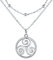 Lydreewam Keltischer Kette für Damen 925 Sterling Silber Triskele Doppel Layered Halskette Muttertag Geburtstag Freundschaftsgeschenk für Sie Mutter Frau Freunde, verstellbar 40+5cm