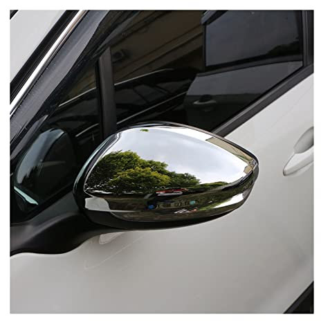 latérale rétroviseur Pour Peugeot 2008 2014-2018 Accessoires ABS Chrome Rétroviseur Protecteur Couvre 2 Pièces/ensemble Voiture Rétroviseur Couverture Paillettes Rétroviseur Couvercle