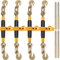 VEVOR Ratschen-Kettenbinder, 3/8-1/2 Hochleistungs-Lastbinder, mit G80-Haken, sichere Traglastgrenze von 12000 lbs, arbeitssparender Anti-Rutsch-Griff, Spannkettenbinder für Tieflader-LKW-Anhänger,
