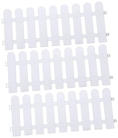 FUNOMOCYA 5st Der Zaun Weißer Lattenzaun Aus Kunststoff Lattenzäune Rand-grenztor Feenhafter Gartenzaun Gartenränder Aus Kunststoff Landschaftszaun Gartenlattenzaun Plastik Kanten Verriegeln