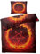 MOBEITI Flammen Pentagramm Bettwäsche 135x200, Gothic Wendebettwäsche - Deko & Geschenke, Weiche Mikrofaser Bettbezug Set 2teilig, 1 Kissenbezug 80x80, mit Reißverschluss