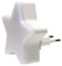 Veilleuse En Forme D'étoile Lampe à Douille En Plastique ABS Applique Murale Enfichable Avec Capteur De Lumière Cadeau Pour Enfants (Blanc)