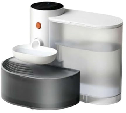 Generic Fuente de agua inalámbrica única para mascotas, dispensador automático de agua para perros y gatos, tanque blanco brillante ABS de 3 litros, adecuado para múltiples mascotas
