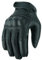 BOSmoto Motorrad Handschuhe Herren Leder– Atmungsaktive Motorradhandschuhe für Damen und Herren mit Protektoren,Motorrad Leder Handschuhe (Black, XS)