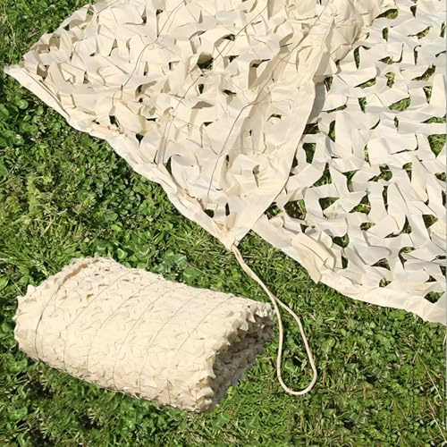 Générique 210D Filet de Camouflage Pergola Beige, Voile D'ombrage Rectangulaire, Toile Ombrage Exterieur, Brise-Vue Extérieur Résistant Aux UV, Protection Intimité Et Décoration de Clôture(3x3.5 M)