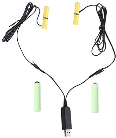110 cm 1 à 2 piles USB pour brosse à dents, jouet, lampe de poche, horloge, bande lumineuse de Noël