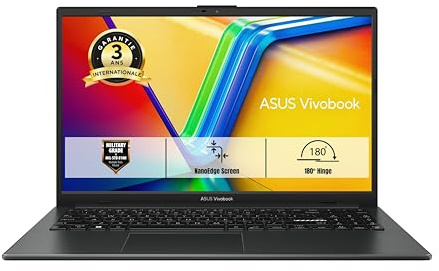 ASUS Vivobook Go 15 E1504TA-BQ200WS 15.6 Pouces FHD PC Portable (processeur Intel N100 3.4 GHz, 8Go DDR4, 128G UFS 2.1, Intel UHD Graphics, Windows 11 Home Mode S) – Clavier AZERTY Office 365 1 an