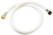 Fackelmann 53014 Flexible gaz pour Butane et Propane, Tuyau Butane, Tuyau Propane, Flexible gazinière, Caoutchouc, Métal, 1,50 m, Blanc