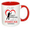 Die besten Dartspieler werden im Februar geboren - Kaffeetasse mit Motiv, Tasse mit Druck, auch individuell mit Spruch, Foto, Wunschtext, Wunschname (Rot)