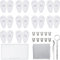 Brillen Reparatur Set 10 Paar Luftkammer Nasenpads Silikon Schraubbrillen Nasenpads mit Schrauben Pinzette und Reinigungstuch (15 mm)