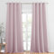 PONY DANCE Tenda Termica Isolante Freddo e Caldo Tende Oscucranti con Anelli Termiche per Salotto Curtains Camera da Letto Moderna 2 Pezzi L 140 x A 240 cm, Rosa Chiaro