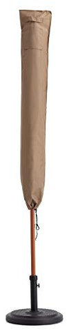 Lumaland Bâche de Protection en Toile imperméable pour Meubles de Jardin Housse pour Parasol en Toile 33/50/45 (Largeur) x 240 (Longueur) cm Oxford 600D Beige
