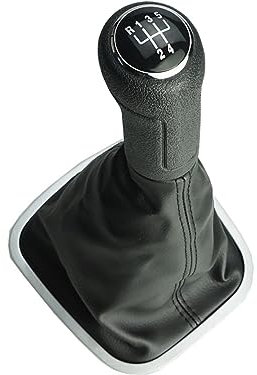 Newtown2700-parts Schaltknauf, Schaltmanschette, Rahmen kompatibel für VW Polo 6R 6C 5 Gang