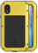 Aluminum Case Fit for Apple iPhone XR, LOVE MEI Brand Waterproof Cover, Shockproof Silicone Powerfull Hybrid Metal Protector [Two-Years Warranty] Yellow