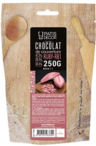 PATISDECOR Chocolat Ruby 250 g P628