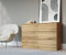 3E 3xE living.com Kommode 6 120 cm - mit 6 Schubladen Größen (Wotan Eiche)