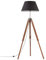 vidaXL Teak Massiv Stativlampe Höhenverstellbar Vintage Retro Standleuchte Stehlampe Stehleuchte Standlampe Lampe Leuchte Honigbraun Schwarz 141cm