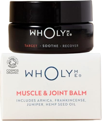 WholyMe - Joint & Muscle Pain Relief Balm 50ml - Made in The UK - Arnica, Wintergreen and 9 Other Organic Ingredients - Post Workout Recovery Cream & Soothe Aches and Tension