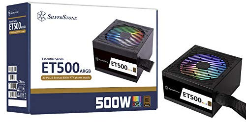 Silverstone SST-ET500-ARGB - Fuente de alimentación ATX 80 Plus Bronze 500W, Ventilador de 120mm ARGB