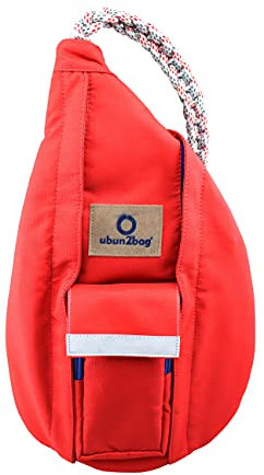 ubun2bag sling bag Rucksack für Damen und Herren Anti Theft RFID Schutz für Krypto Wallet - Wasserfest - Crossbody Sling Shoulder Bag Daypack (Feuerrot)