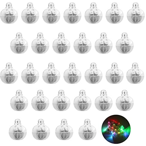Encham 30 Stück Ballon Lichter Bunte Mini led Beleuchtung für Ballon Papierlaternen Dekoration Geburtstag Party Hochzeit