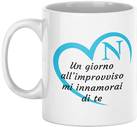 Vulfire Napoli tazza in ceramica, regalo Tifoso originale Idee Regali per lui e per lei per Natale, mug bianca, sportivo calcio uomo donna colazione (Ceramica)