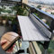 Table Balcon Suspendue Rabattable, Console Extensible, Jardin Extérieur, Pliante Murale, Balustrade Terrasse, Multifonctionnelle Loisirs ( Color : Wit)