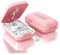 Dyroe tablettenteiler, Pillenschneider Große und Kleine Tabletten, Tablettenspalter Pillenteiler mit Tablettenaufbewahrungsfach, Pillen Vitamin-Tabletten, Tragbarer Tasche Pillenzerkleinerer Rosa