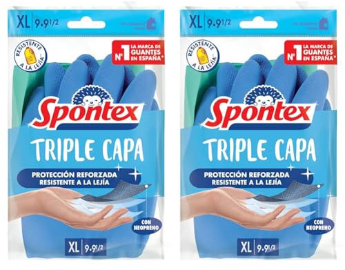 Spontex Mapa Triple Capa EXT.Gde, 278059, Blau und Türkis, XL (4er Pack)