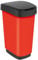 Rotho Twist Mülleimer 50l mit Deckel, Kunststoff (PP) BPA-frei, rot, 50l (40.1 x 29.8 x 60.2 cm)