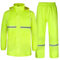 Oralidera Herren Regenanzug Wasserdicht 2 Stück Regenjacke mit Regenhose Fahrrad Regenbekleidung Reflektierend Regenkombi ohne Tasche, Grün, L