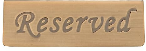 GFRGFH Reservierter Tisch-Sitzplatz-Schilder, Reservierungsschild, Antik-Bronze-Edelstahl, Englisches Reservierter-Sitzplatz-Schild, Anschlagtafel Für Vorstandssitzungen Im Geschäftsbüro