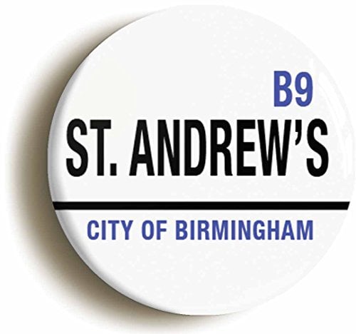 St Andrews B9 City of Birmingham Road Sign Fridge Magnet (Circular 2inch / 50mm Diameter)