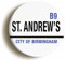 St Andrews B9 City of Birmingham Road Sign Fridge Magnet (Circular 2inch / 50mm Diameter)