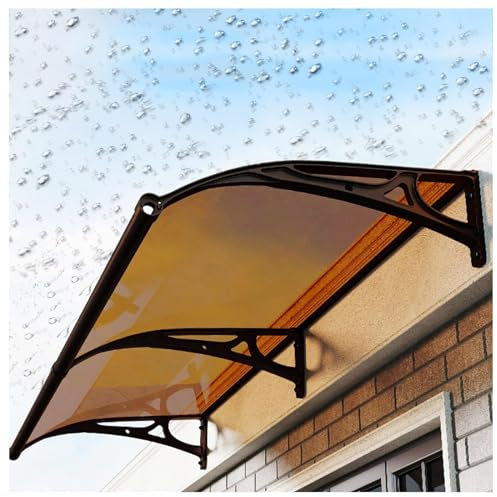 Canopy Anthracite Pent Canopy House Entrance Door Canopy Length 80-240 cm Width 60-100 cm Large Size Door Canopy with Side Panel Gutter Aluminium Metal Frame Canopy for Front Door Canopy Front Door