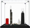 Acryl Vitrine Kompatibel Mit 21033 Chicago-Straßenansicht Baustein Modell,Transparente Schaukasten Showcase Staubdichte Display Case (Nicht Enthalten Modellbausatz) C,2MM
