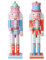 Auluda Nutcracker Figures, Christmas Decoration Figurine Collection, Holiday House Wood Occasion Ornament Decorative Gift Set (Macaron 2Pc)