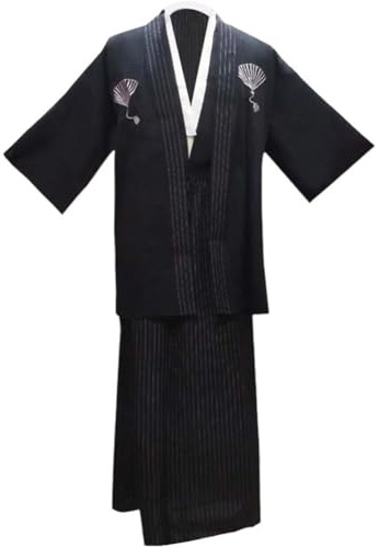 Zghhc 1 Set Japanese Samurai Suit Japanese Traditional Samurai Men Kimono Robe Outfit Cosplay Costume Performance Props for Men
