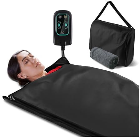Box sauna, Aggiorna la coperta for sauna a infrarossi brucia i grassi dimagrante terapia termica disintossicante elettrica, coperta for sauna casa for donne 180 cm * 80 cm per il comfort domestico(Zip