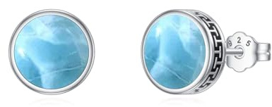SLIACETE Natürliche schwarze Onyx-Ohrstecker für Herren 925er Sterlingsilber-Ohrringe für Herren mit rundem echtem schwarzen Onyx Schmuckgeschenke für ihn