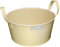alles-meine.de GmbH 3 Stück XL Design - Blumentöpfe/Pflanzkübel/Pflanzschale - Metall - Flowers & Garden - Creme beige - Pastell - incl. Name - Ø 28 cm - RUND - GROß - ..