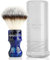 Anbbas Rasierpinsel Vegan mit Reisedose für Rasierpinsel Classic Nylon Fibre Harzgriff Größe Shaving Bürste (Knot 24mm) (Blau)