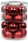 MAGIC Weihnachtskugeln Glas 6cm 20 STK. Christbaumkugeln Farbe: Chianti (dunkelrot weinrot Bordeaux)