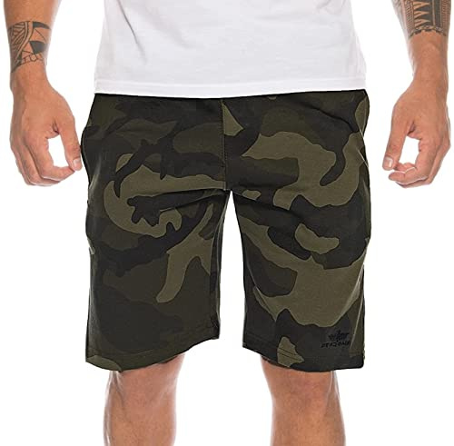 Finchman FM191 Herren Baumwolle Sweat Shorts Camo Green S
