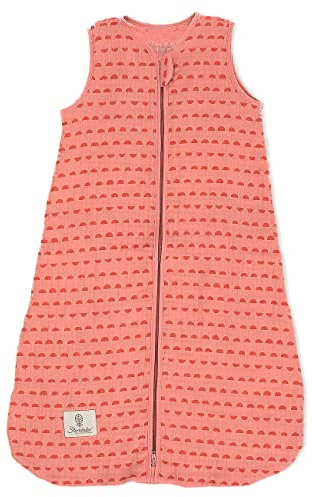 Sterntaler Baby Mädchen Schlafsack Baby Musselin Schlafsack Stay True to Nature - Babyschlafsack, Pucksack Baby, waschbar - Bio - koralle, 90cm