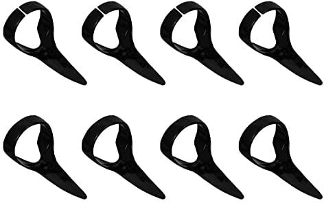 Lurrose Halloween Claw Nail Claw Finger Ring 8Pcs Retro Punk Rock Nail Finger Metal Hair Parting Rings for Nail Art Halloween Party, Black, 3.5x1.5cm (O45UA3QX02198TWA517HE3)
