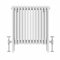 WarmeHaus Radiateur horizontal traditionnel en fonte Blanc 600 x 605 mm